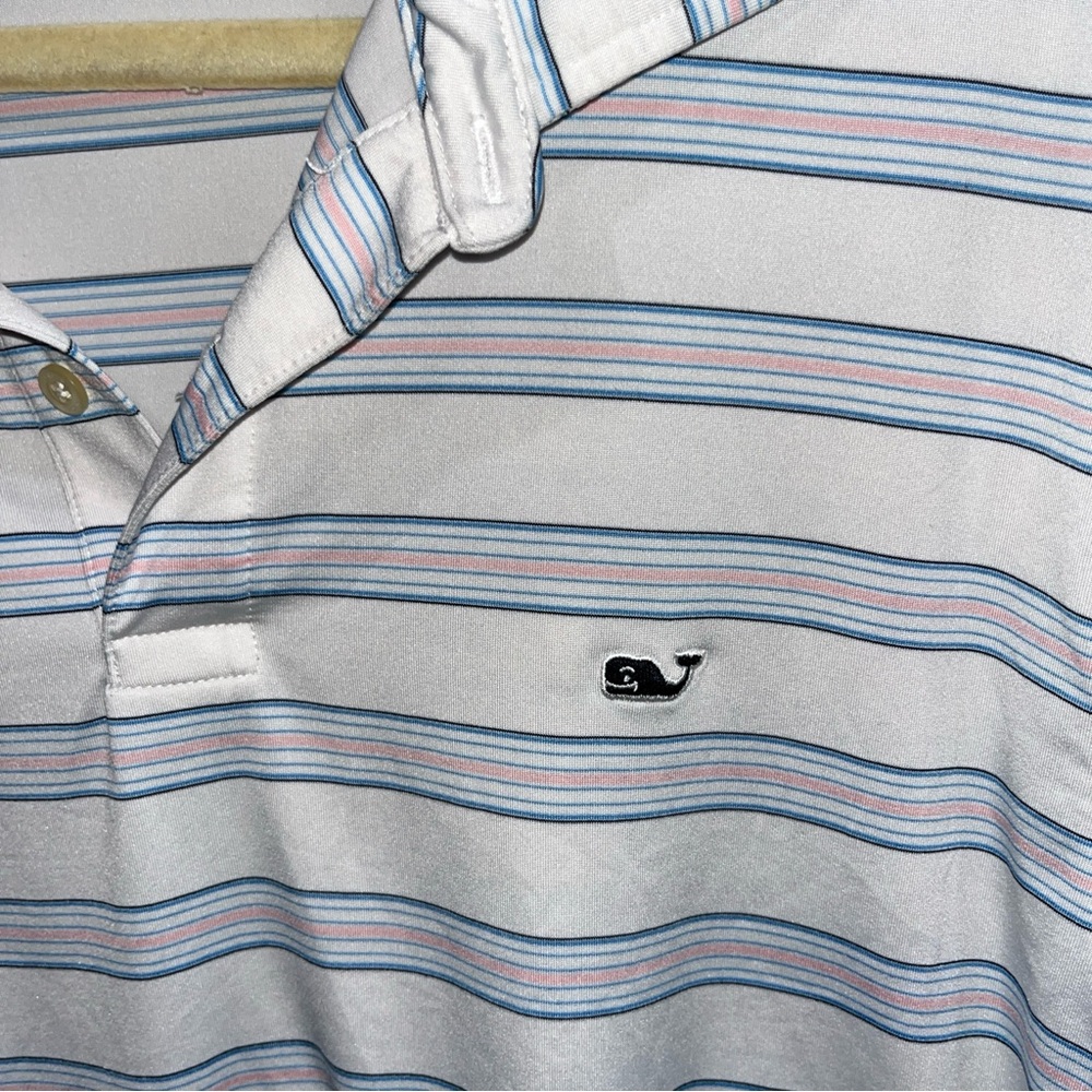 Vinyard Vines mens golf polo striped size L